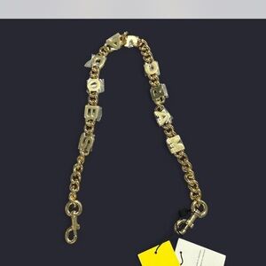 Gold Chain Bag Strap with Letter Charms